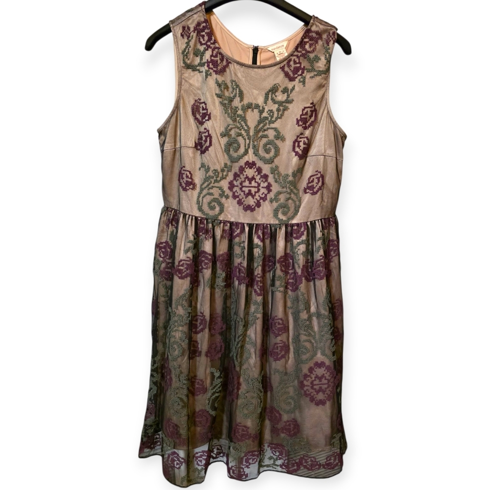 Sundance Sleeveless Embroidered Fit & Flare Dress
